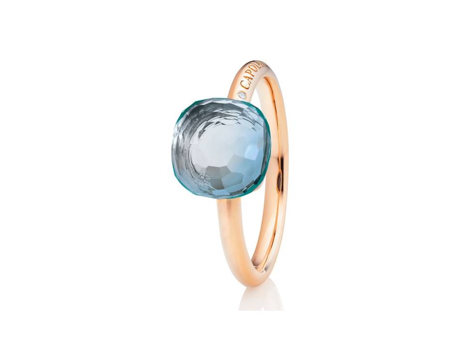 Happy Holi Ring Roségold mit Topas