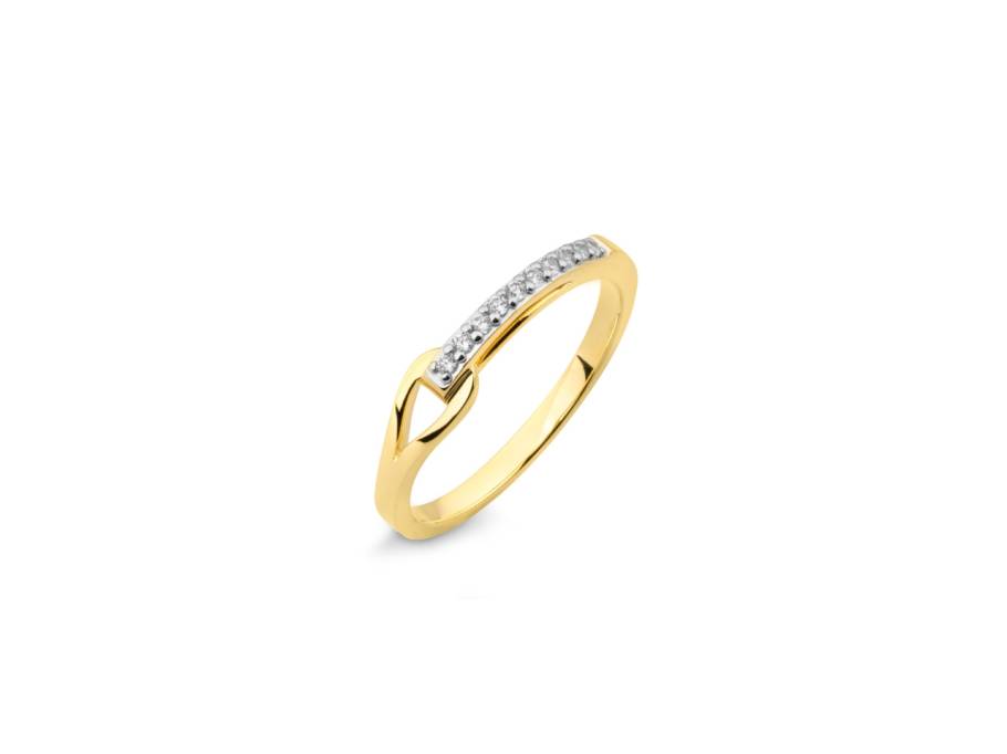   Brillantring Gelbgold und Weißgold