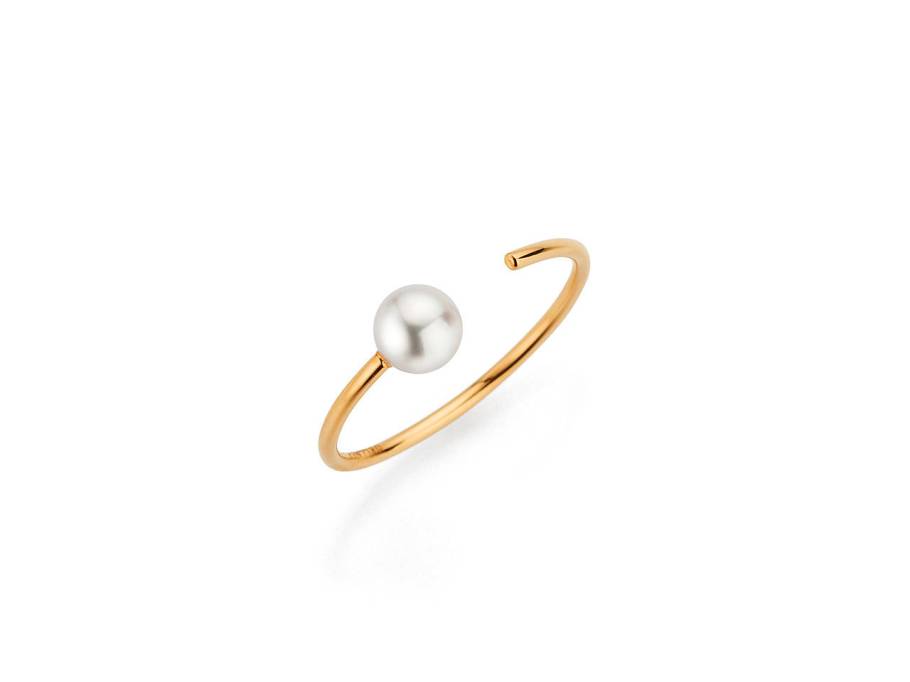Delight Ring Roségold mit Akoyaperle offen