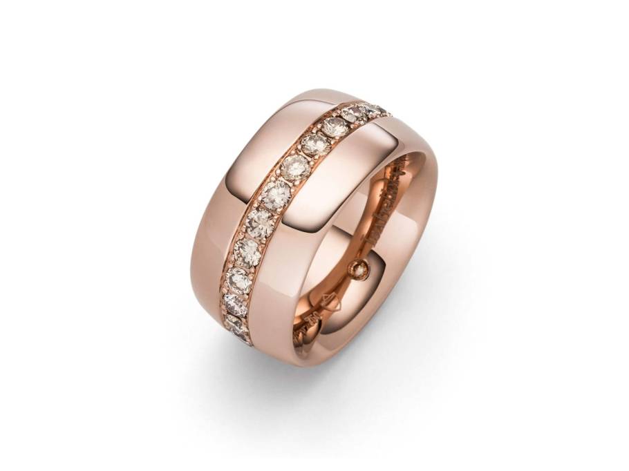 Navette Ring 11 Rouge Royal mit Brillanten 1,77ct