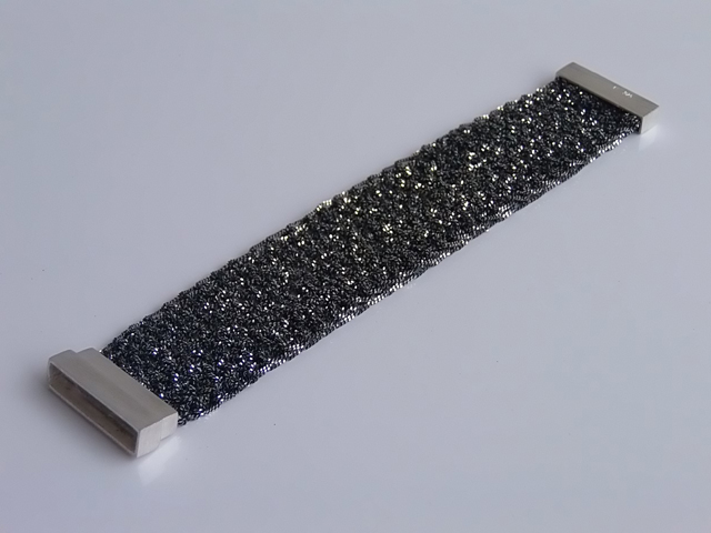 Set 40 Armband geflochtenes Silber
