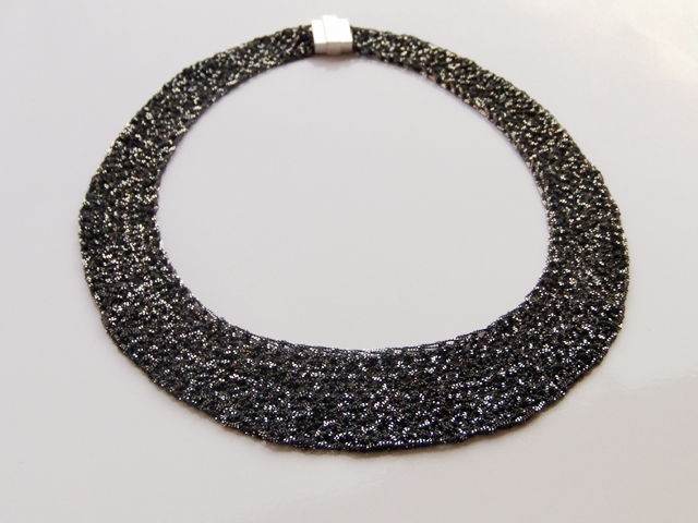 Set 40 Collier geflochtenes Silber