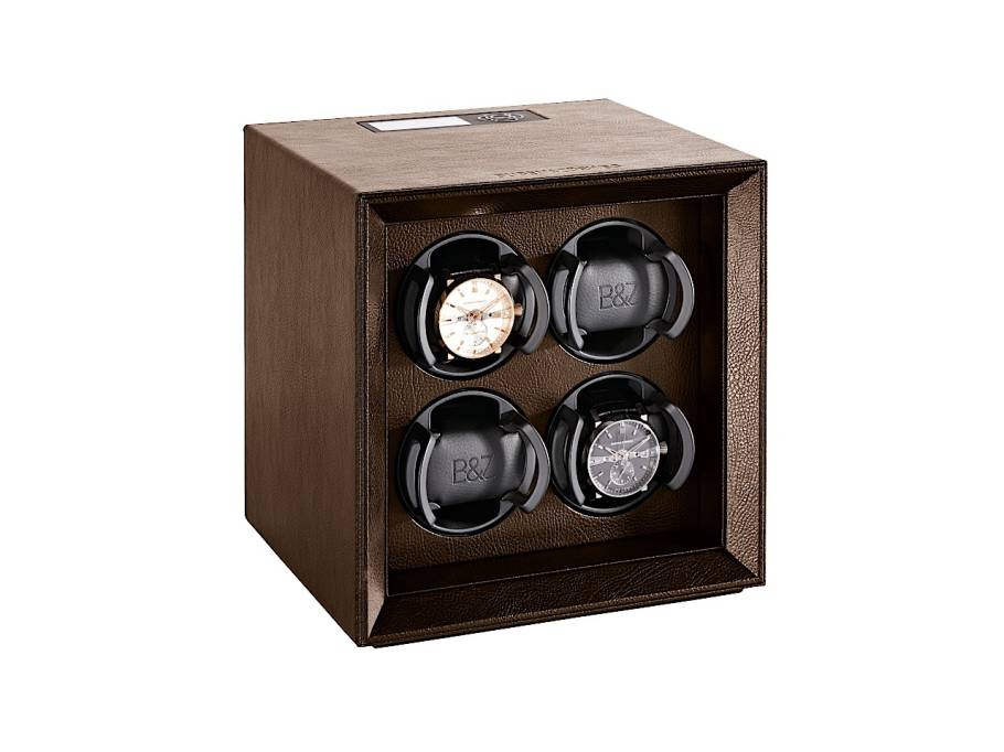 Safe Master 4 Brown Uhrenbeweger mit Leder