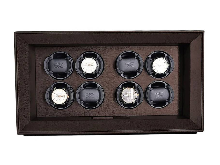 Safe Master 8 Brown Uhrenbeweger mit Leder