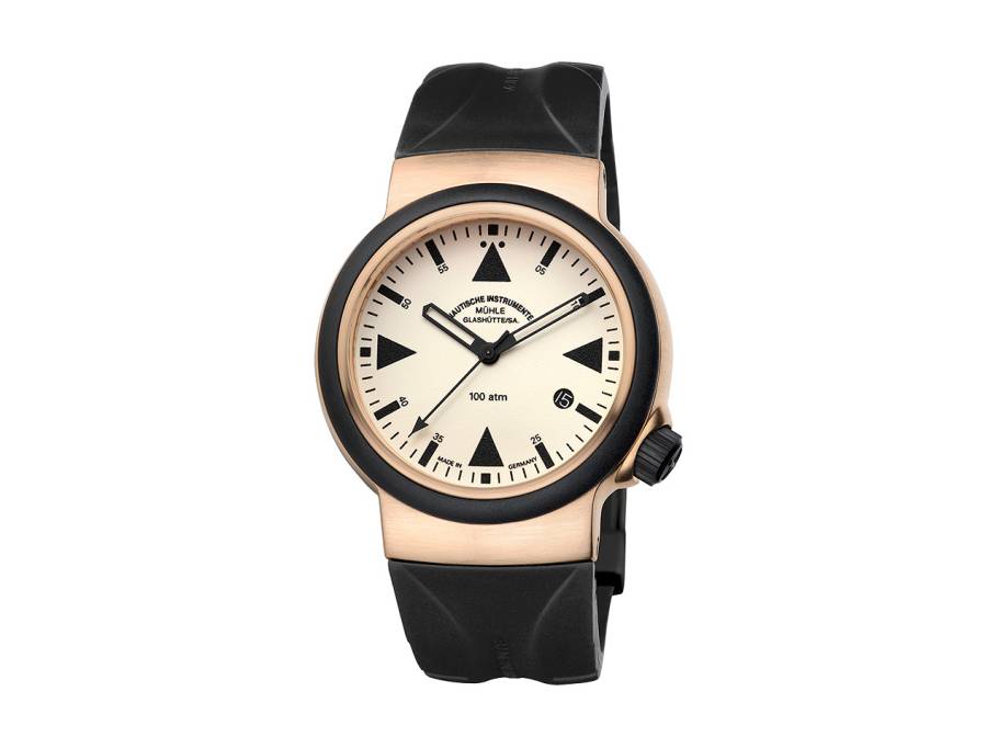 S.A.R. Rescue-Timer Bronze Limited Edition Automatik 42mm weißes Zifferblatt schwarzes Kautschukband
