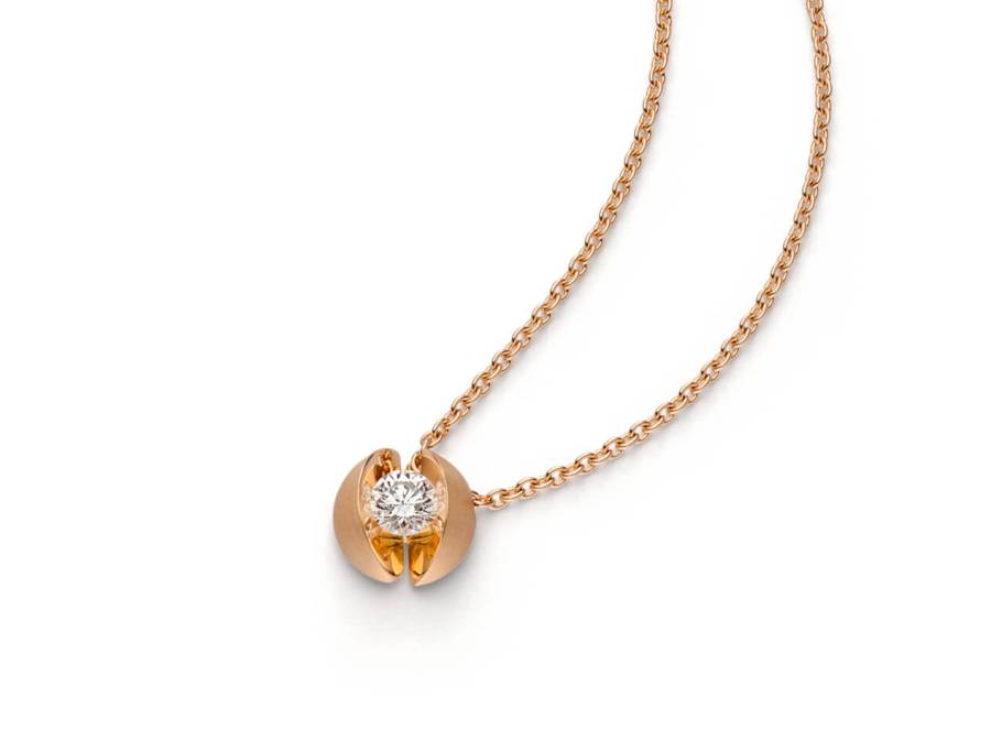  Calla  Collier Roségold mit Brillant 0,13 Sonderedition 130 Jahre Juwelier Roller