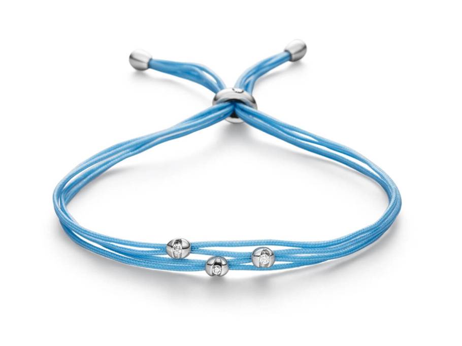  Colortaire Armband Weißgold mit Brillanten 0,045 Boys Blue