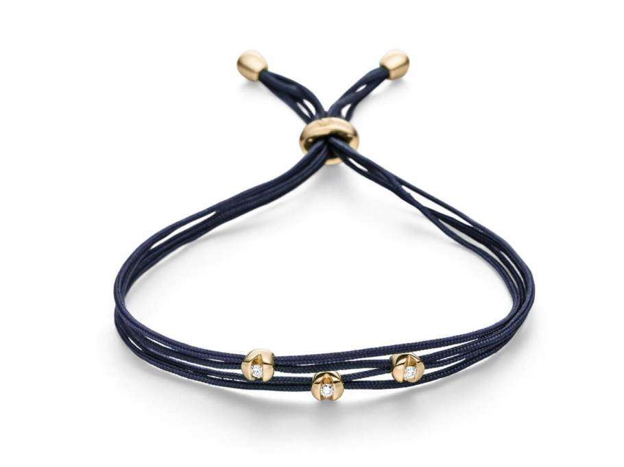  Colortaire Armband Gelbgold mit Brillanten 0,045 Navy Blue