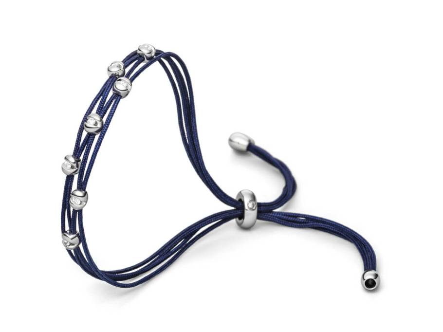  Colortaire Armband Weißgold mit Brillanten 0,105 Navy Blue