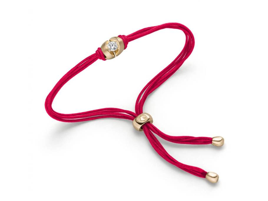 Colortaire Armband Gelbgold mit Brillant 0,12 Ruby Red