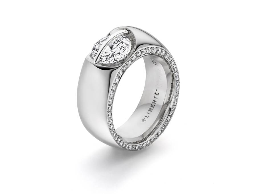 Liberte Arcana Damenring Weißgold mit Brillant 1,00
