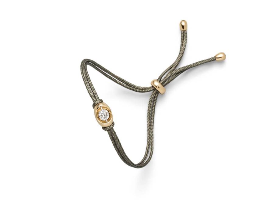 Colortaire Liberté Armband Roségold mit Brillant 0,40 Olive Grey 