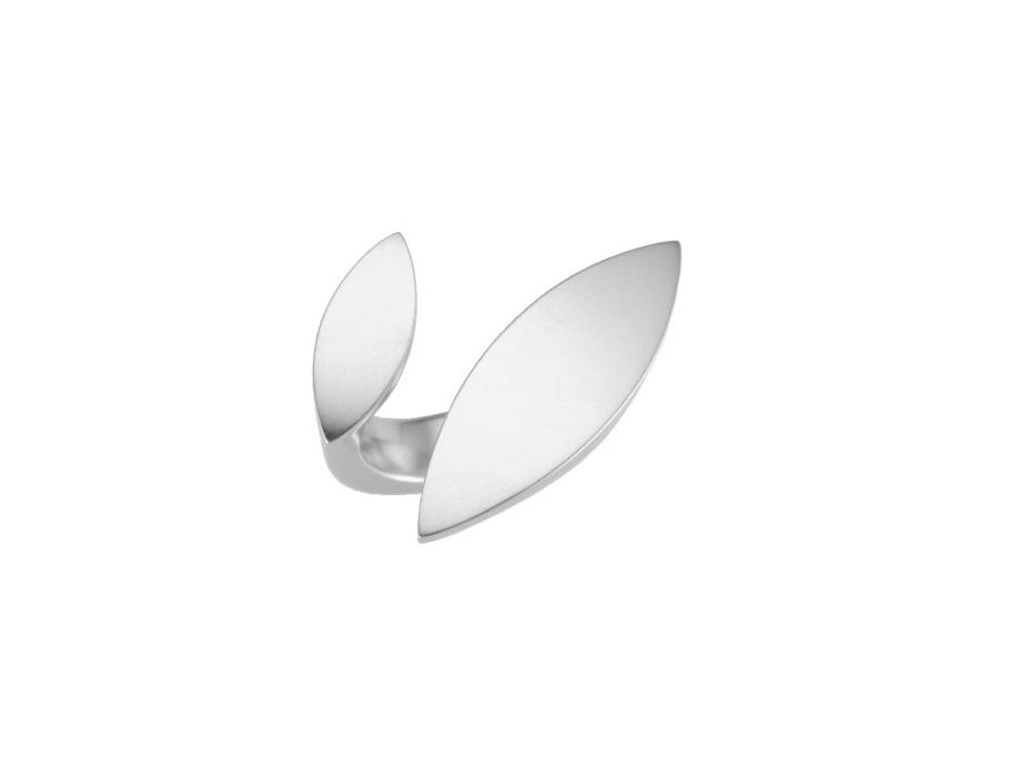 Schiffchen Ring Silber mattiert