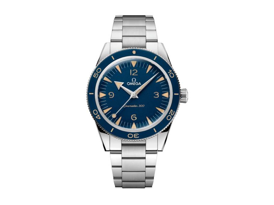 Seamaster 300 Automatik Edelstahl 41mm blaues Zifferblatt Metallband