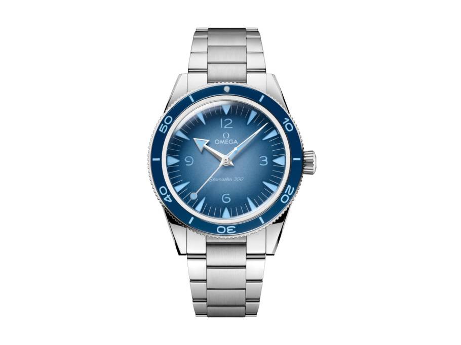 Seamaster 300 "Summer Blue" Automatik Edelstahl 41mm blaues Zifferblatt Metallband