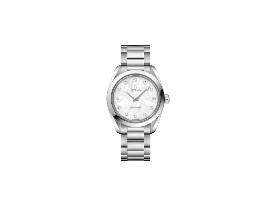Seamaster Aqua Terra 150M Quarz Edelstahl 28mm Perlmutt-Zifferblatt Metallband