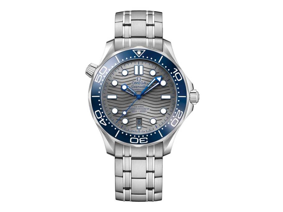 Seamaster Diver 300M Automatik Edelstahl 42mm graues Zifferblatt Metallband