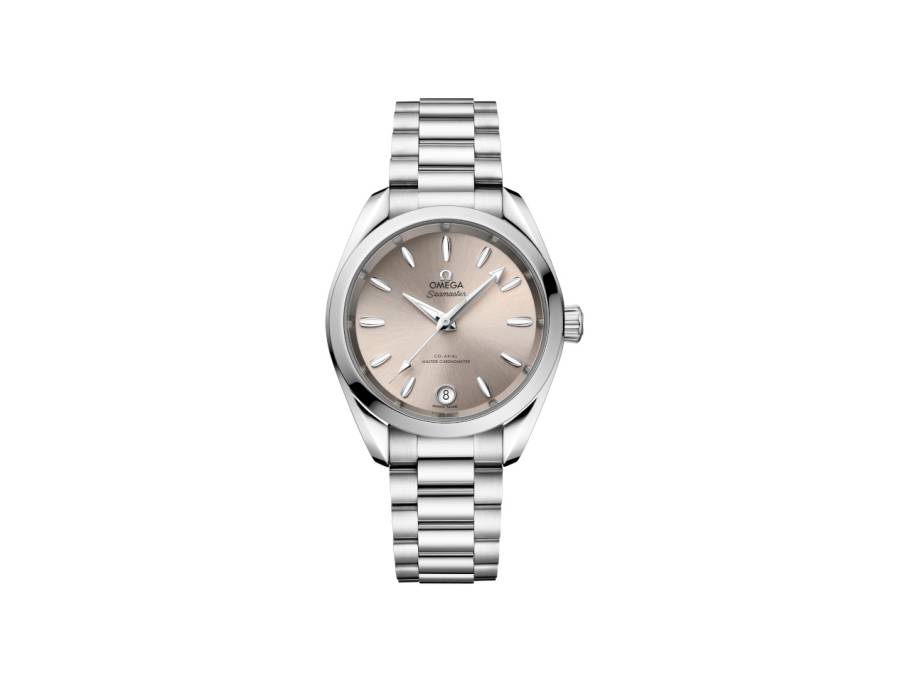 Seamaster Aqua Terra Shades Automatik Edelstahl 34mm beiges Zifferblatt Metallband