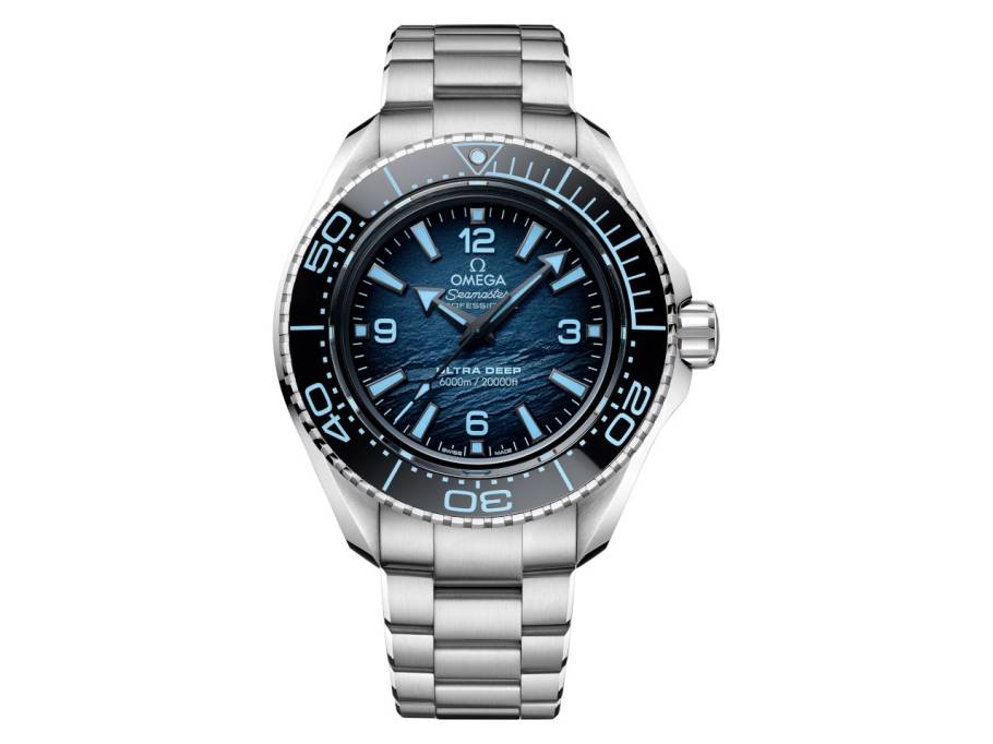 Seamaster Planet Ocean 6000M Automatik Edelstahl 45,5mm blaues Zifferblatt Metallband Ultra Deep Summer Blue