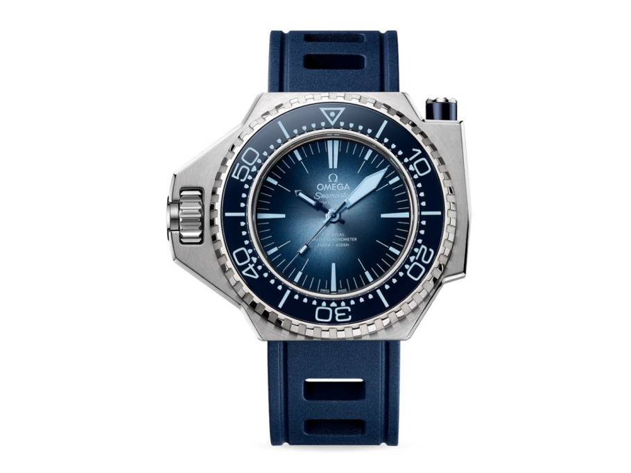 Seamaster Ploprof 1200M Automatik Edelstahl 55x45mm blaues Zifferblatt blaues Kautschukband