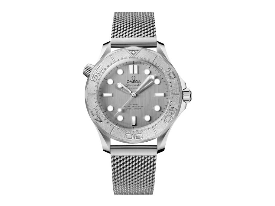 Seamaster Diver 300M Automatik Edelstahl 42mm graues Zifferblatt Metallband