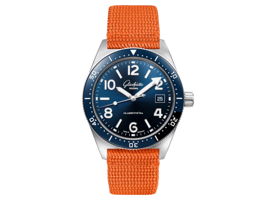SeaQ Edelstahl blau Synthetikband