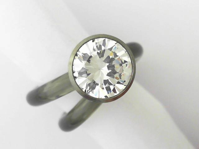  Dakini Ring klein Silber schwarz rhodiniert Acryl Antzhrazit Zirkonia Weiß