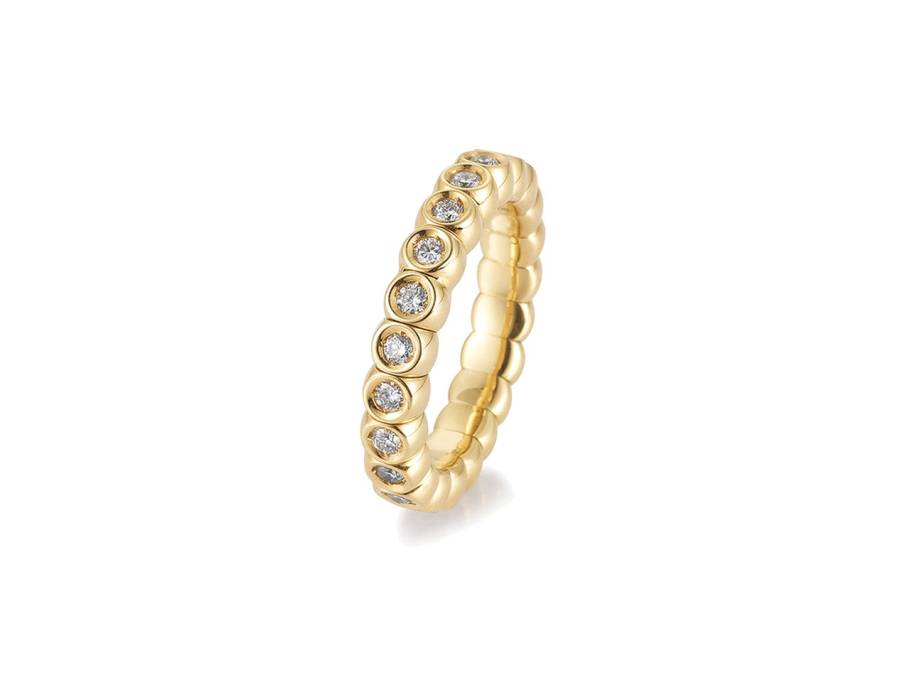 Tennis Flex Ring Brillanten 0,63ct Gelbgold