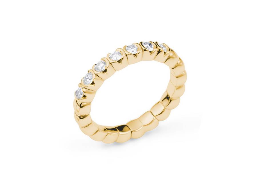 Tennis Flex Ring Brillanten 0,35ct Gelbgold