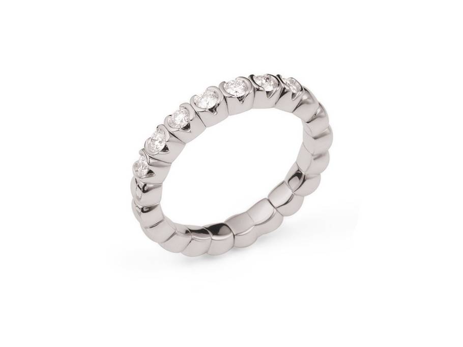 Tennis Flex Ring Brillanten 0,35ct Weißgold