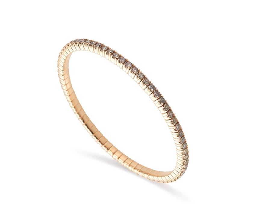 Tennis Flex Armband rundum Brillanten 2,20 ct Gelbgold