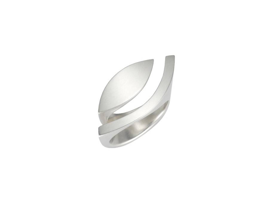 Silberauge Ring Silber mattiert