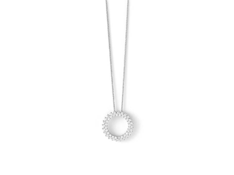 Tennis Flex Collier 42cm Weißgold mit Brillanten 1,20ct