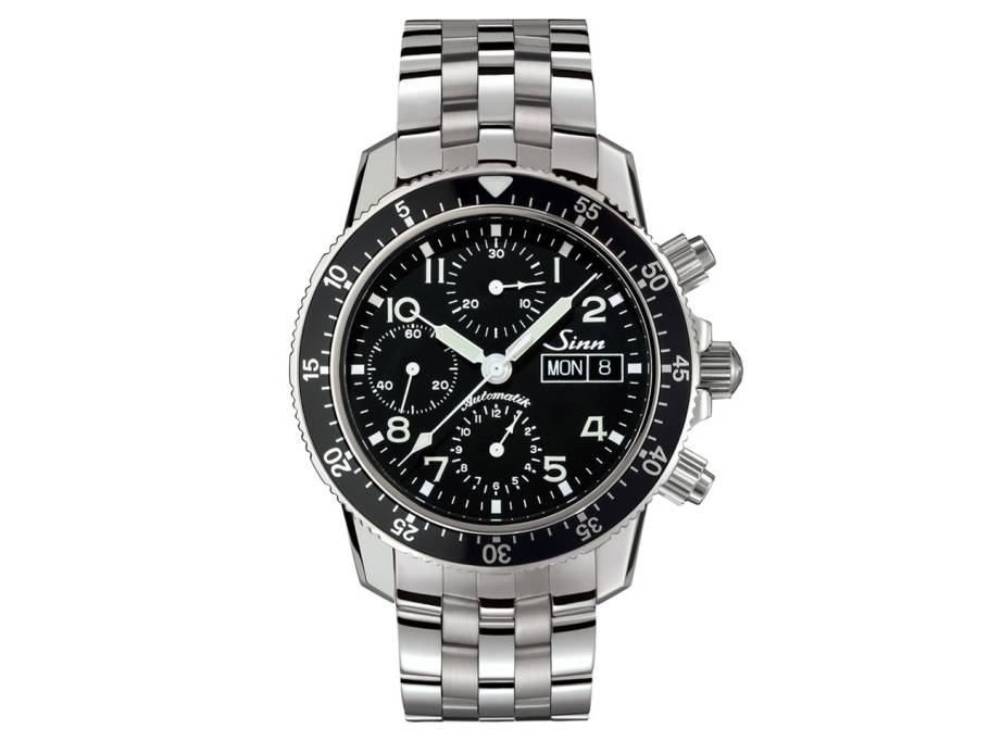 103 St Sa Klassischer Fliegerchronograph Metallband feingliedrig