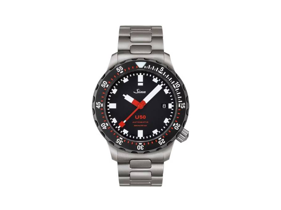 U50 SDR Taucheruhr Automatik U‑Boot‑Stahl 41mm schwarzes Zifferblatt Metallband 