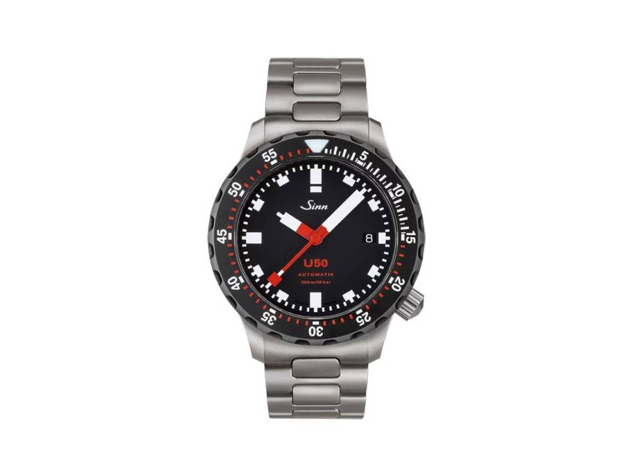 U50 SDR Taucheruhr Automatik U‑Boot‑Stahl 41mm schwarzes Zifferblatt Metallband 