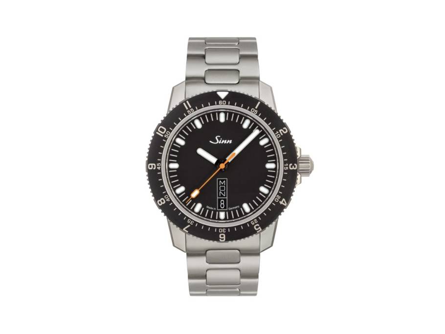105 St Sa Automatik Edelstahl 41mm schwarzes Zifferblatt Metallband