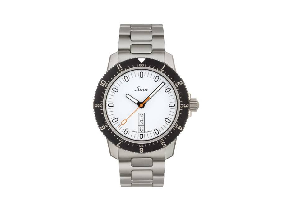 105 St Sa W Automatik Edelstahl 41mm weißes Zifferblatt Metallband