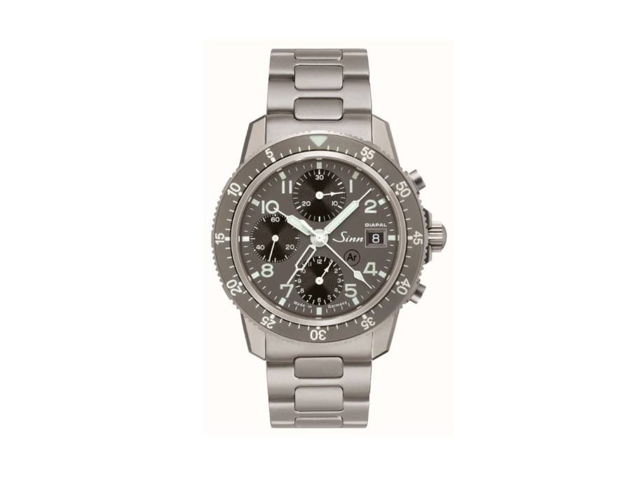 103 Ti Diapal Automatik Edelstahl 41mm graues Zifferblatt Metallband