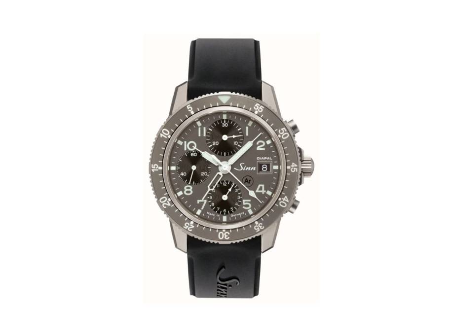103 Ti Diapal Automatik Edelstahl 41mm graues Zifferblatt schwarzes Silikonband