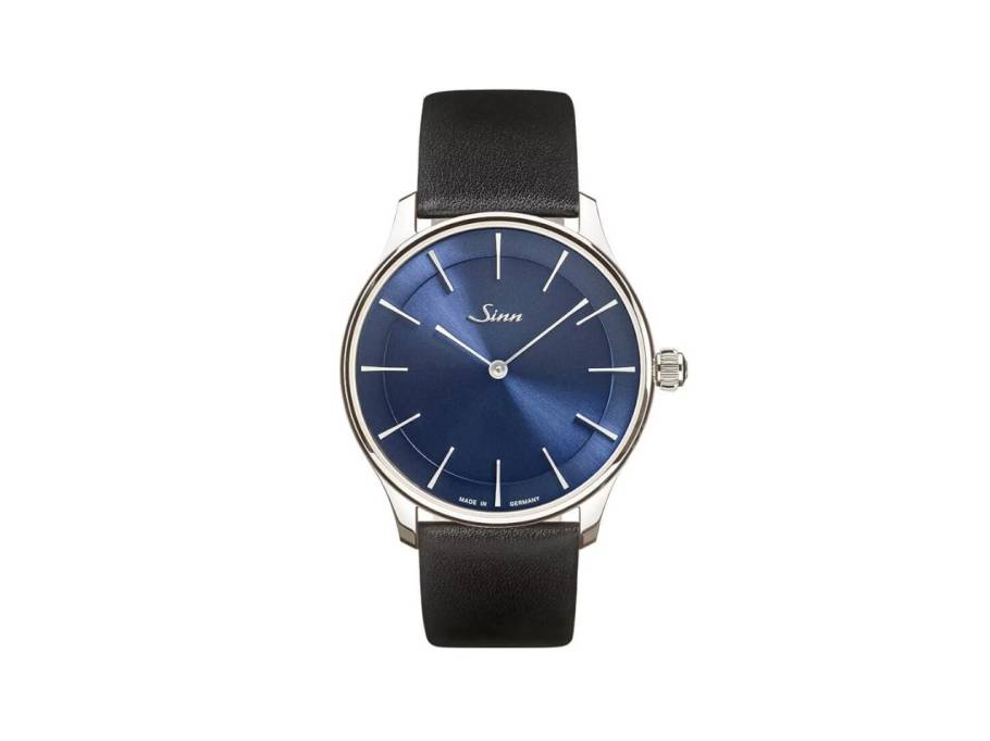 1739 Ag B Automatik Silbergehäuse 39mm blaues Zifferblatt schwarzes Lederband