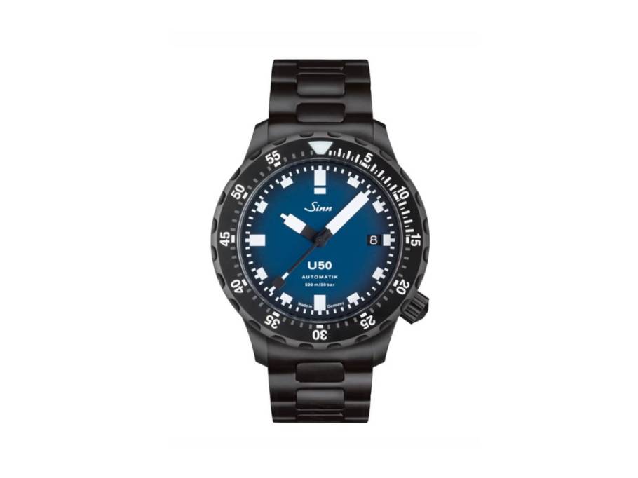 U50 S Taucheruhr Automatik U‑Boot‑Stahl 41mm blaues Zifferblatt Metallband
