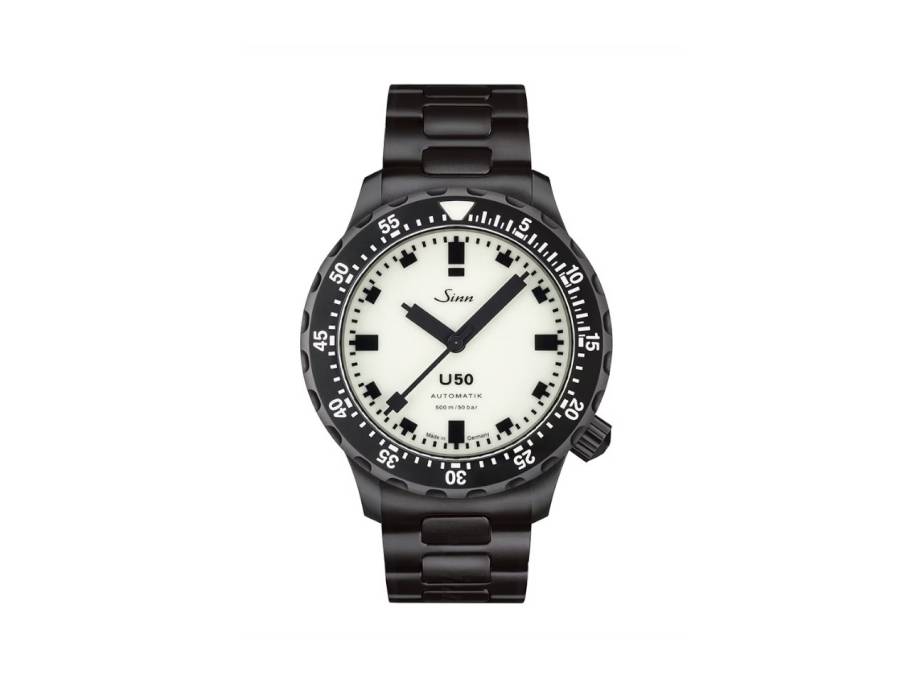 U50 S L Taucheruhr Automatik U-Boot-Stahl 41mm weißes Zifferblatt Metallband Limited Edition