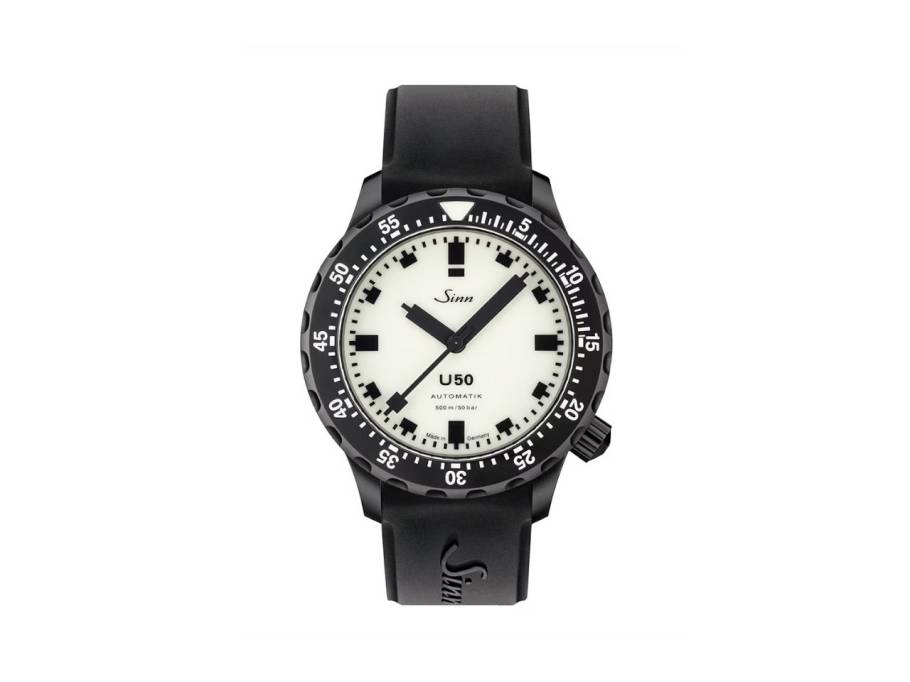 U50 S L Taucheruhr Automatik U-Boot-Stahl 41mm weißes Zifferblatt schwarzes Silikonband Limited Edition