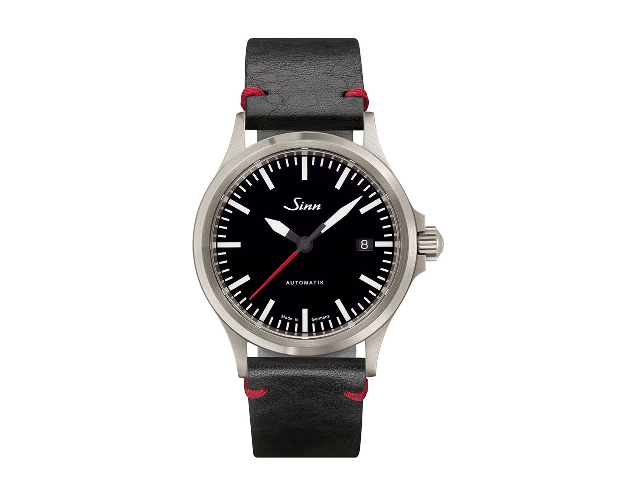 Sinn 556 I RS Automatik Edelstahl schwarzes Zifferblatt schwarzes Vintagelederband kaufen