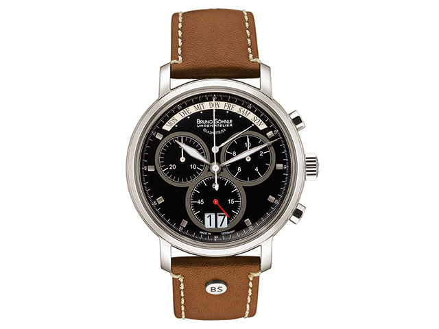 Marcato I Chronograph mit Großdatum schwarz braun