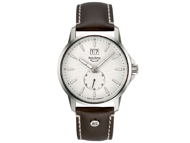 Devi Herrenuhr weiß Index Lederband