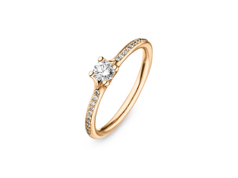 Diva Ring Roségold mit Brillanten 0,170ct