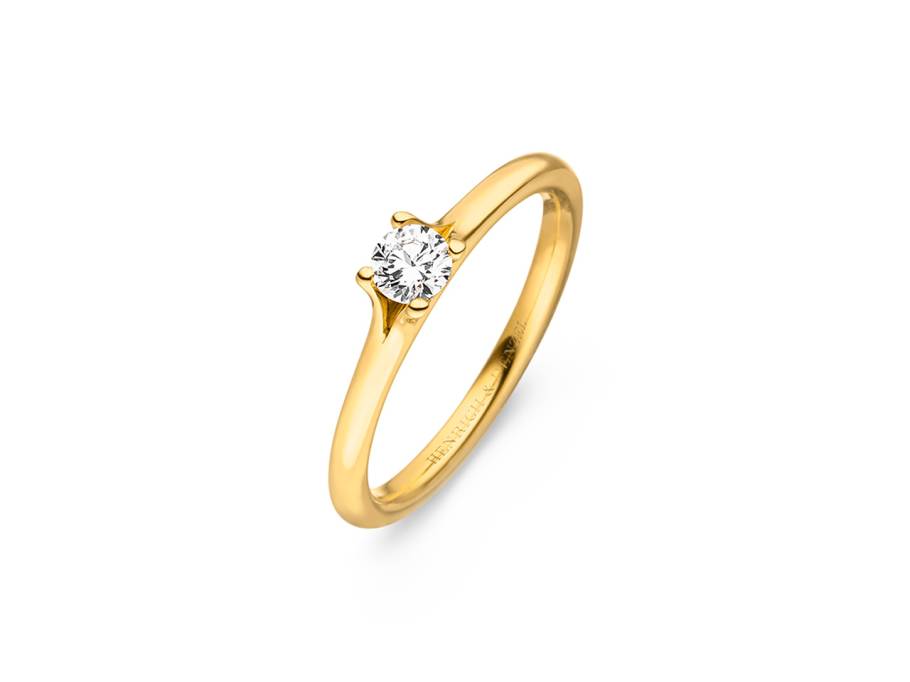 Solana Solitaire-Ring Gelbgold mit Brillant 0,220ct