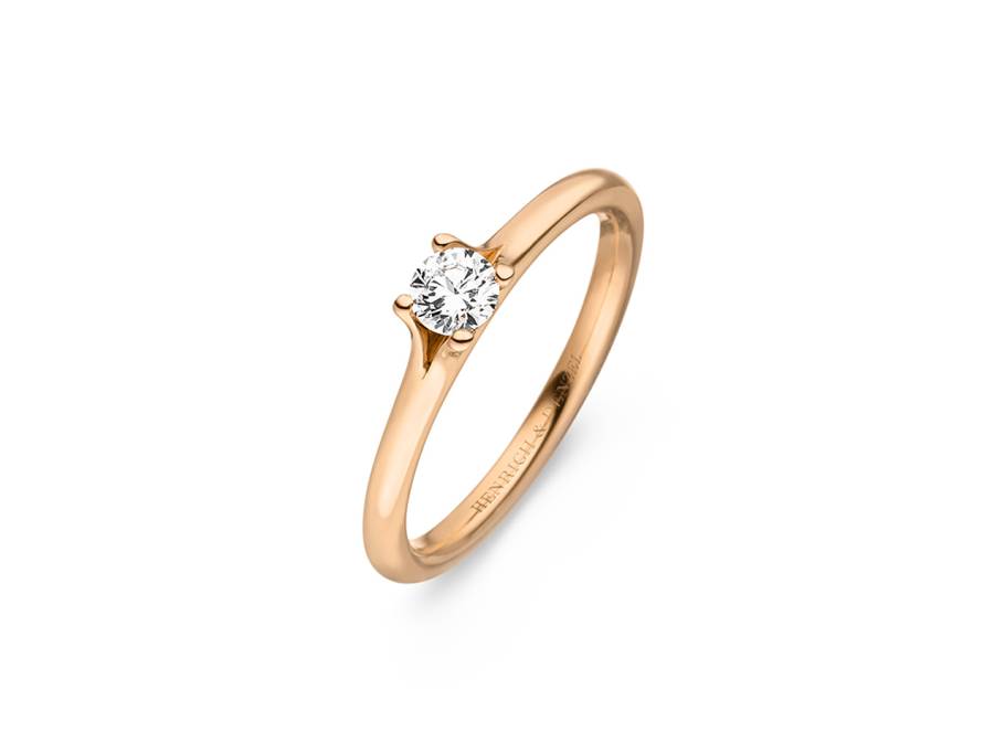 Solana Solitaire-Ring Roségold mit Brillant 0,220ct